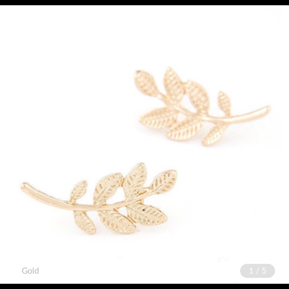Gold leaf earrings